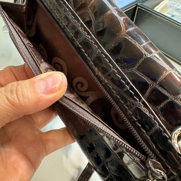 Brighton chocolate Patent Leather Wallet - Picture 7 of 15